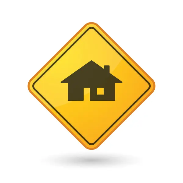 Awareness sign with  a house — Stock Vector