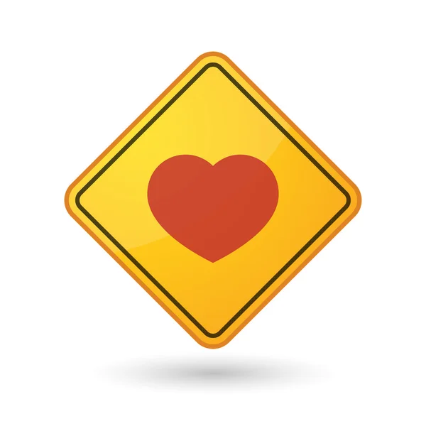 Bilinci işareti bir kalp ile — Stok Vektör