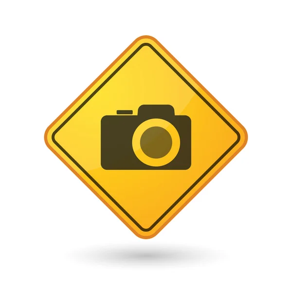 Povědomí o znamení s kamerou Foto — Stockový vektor