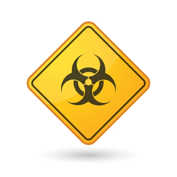 Bilinci işareti ile bir biyolojik tehlike işareti — Stok Vektör