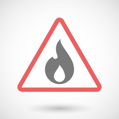 Bir alev ile uyarı sinyali