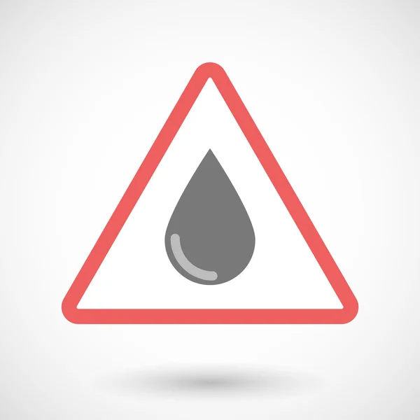Warnsignal mit Blutstropfen — Stockvektor