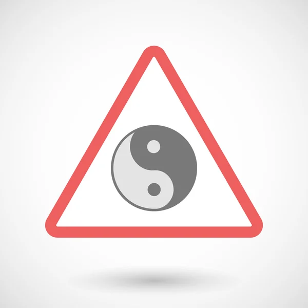 Warning signal with a ying yang — Stock Vector