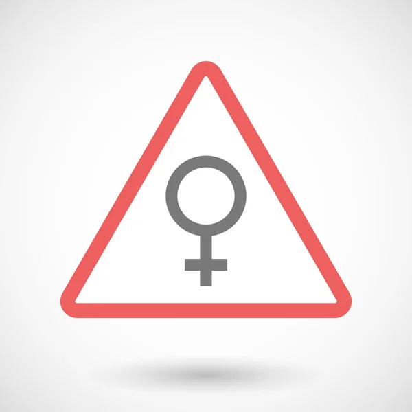 Kadın işaretli bir uyarı sinyali — Stok Vektör