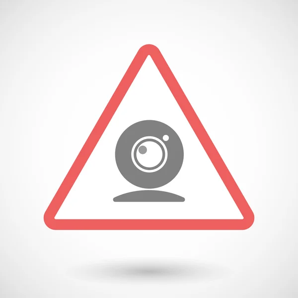 Signal d'avertissement avec une webcam — Image vectorielle