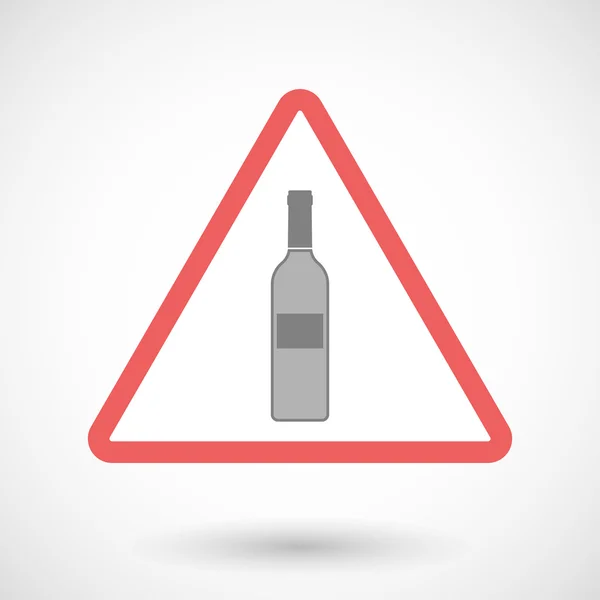 警告信号与一瓶酒 — 图库矢量图片