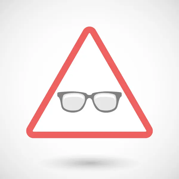 Предупреждающий сигнал в очках — стоковый вектор