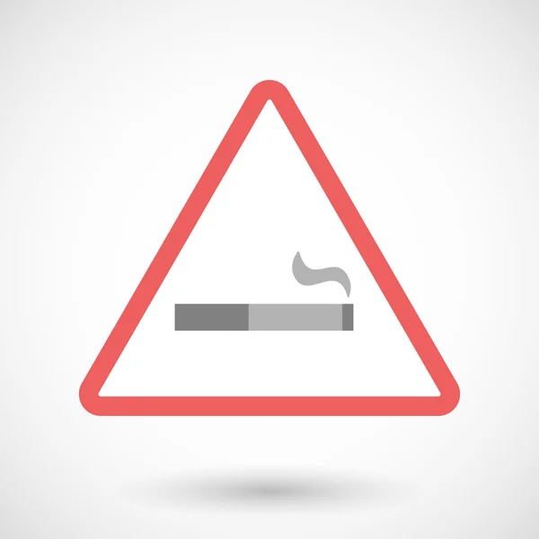 Varningssignal med en cigarett — Stock vektor