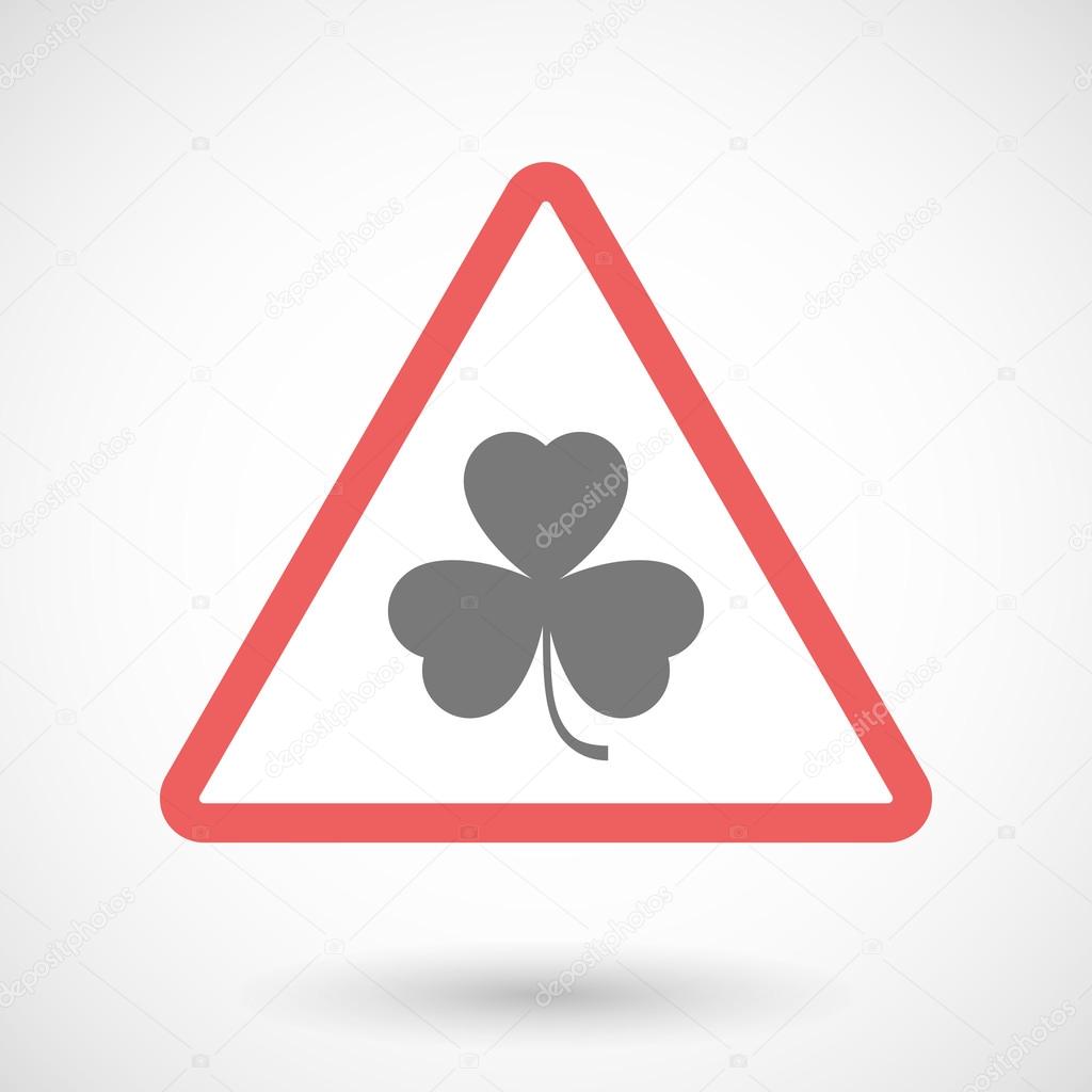 Warning signal with a clover