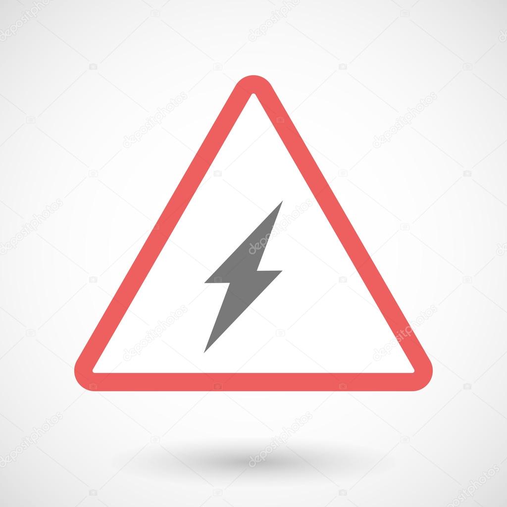 Warning signal with a lightning