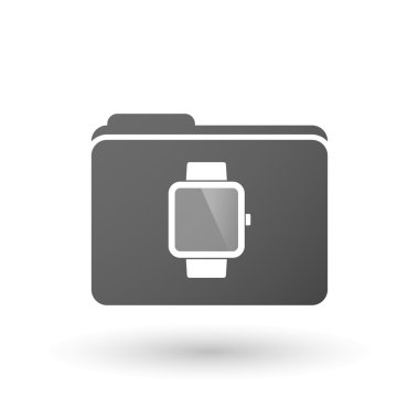 Akıllı saat takan izole klasör simgesi