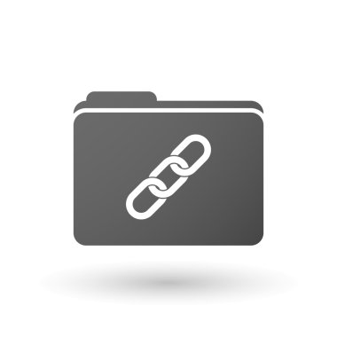 Bir zincir ile izole klasör simgesi