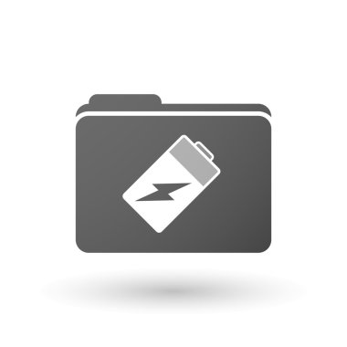 Bir batarya ile izole klasör simgesi