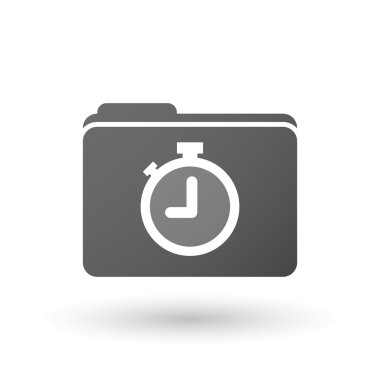 Bir zamanlayıcı ile izole klasör simgesi