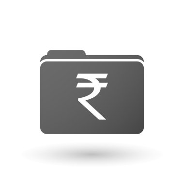 Rupisi işaretiyle izole klasör simgesi