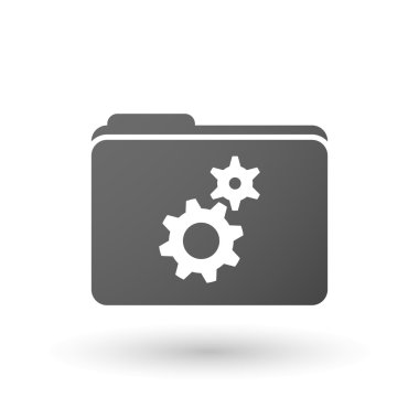 İki vites ile izole klasör simgesi