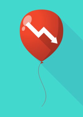 Uzun gölge balon bir grafik ile