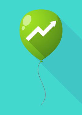 Uzun gölge balon bir grafik ile