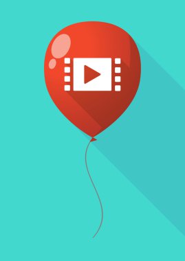 Uzun gölge balon Multimedya işaretiyle