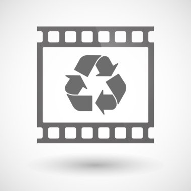 Bir geri dönüşüm işareti simgesiyle fotoğraf filmi