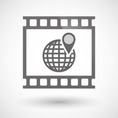 Bir dünya küre simgesiyle fotoğraf filmi