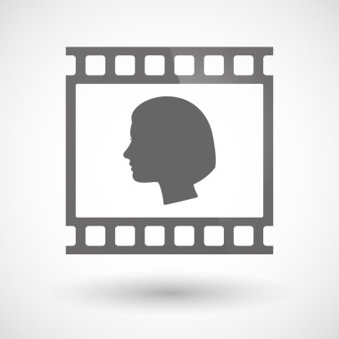 Kadın bir kafa ile fotoğraf filmi simgesi