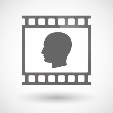 Erkek bir kafa ile fotoğraf filmi simgesi