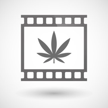 Marihuana yaprağı ile fotoğraf filmi simgesi