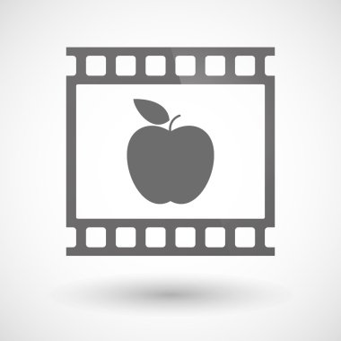 Bir elma ile fotoğraf filmi simgesi