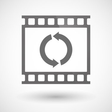 Bir geri dönüşüm işareti simgesiyle fotoğraf filmi