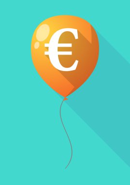 Uzun gölge balon euro işareti
