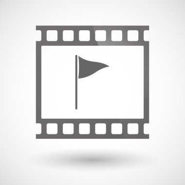 Bir golf bayrak simgesiyle fotoğraf filmi