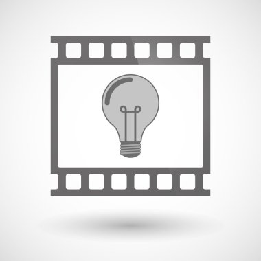 Bir ampul ile fotoğraf filmi simgesi