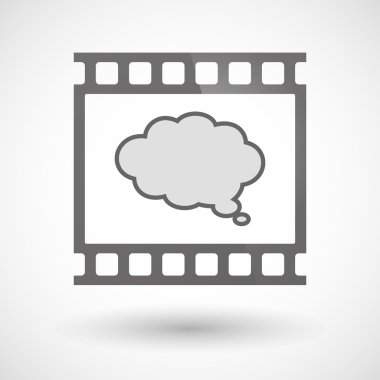 Bir çizgi roman bulut balon simgesiyle fotoğraf filmi