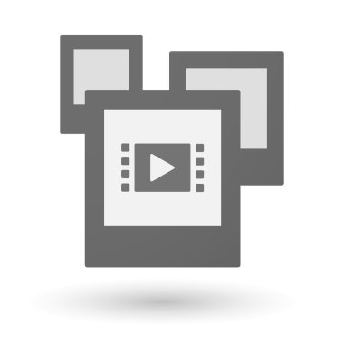 İzole grup Multimedya işaretiyle fotoğrafı