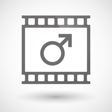 Erkek bir işareti simgesiyle fotoğraf filmi