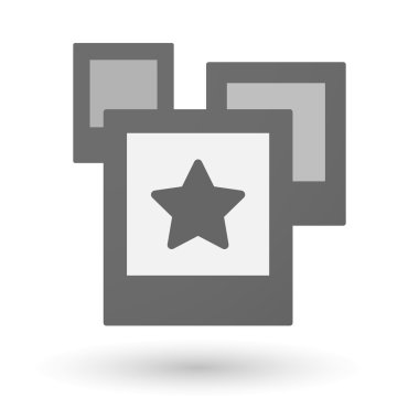 Bir yıldız ile fotoğraf izole grup