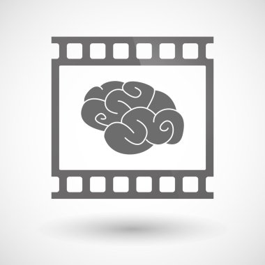 Fotoğraf filmi simgesi bir beyin ile