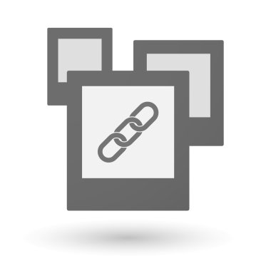 Bir zincir ile fotoğraf izole grup