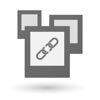 Kırık bir zincir ile fotoğraf izole grup