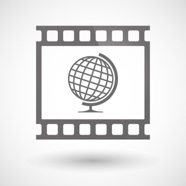 Bir dünya küre simgesiyle fotoğraf filmi