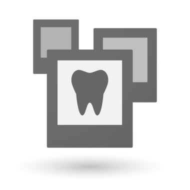 Bir diş ile fotoğraf izole grup