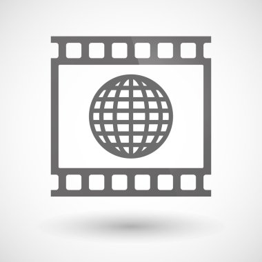 Bir dünya küre simgesiyle fotoğraf filmi