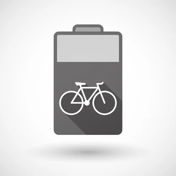 Icona della batteria isolata con una bicicletta — Vettoriale Stock