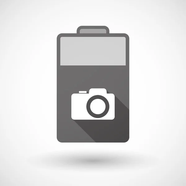 Isolated battery icon with a photo camera — Stock Vector