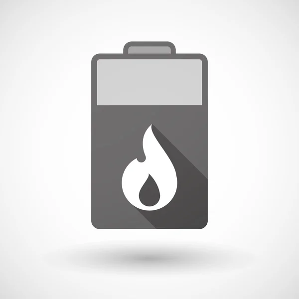 Izolované baterie ikona s ohněm — Stockový vektor
