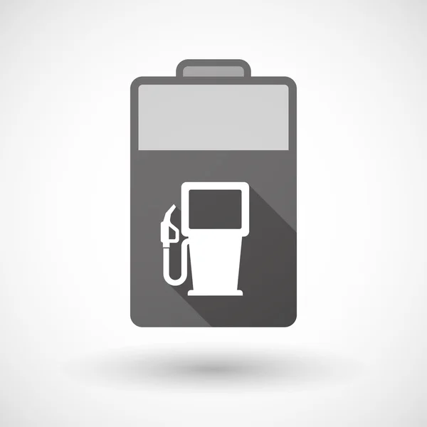 Icône de batterie isolée avec station-service — Image vectorielle