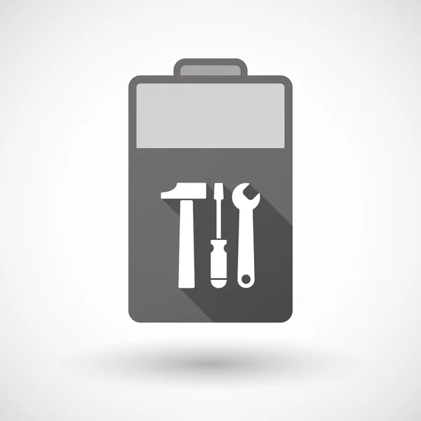 Icono de batería aislada con un conjunto de herramientas — Vector de stock