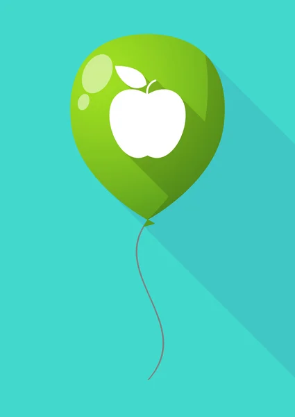 Uzun gölge balon bir elma ile — Stok Vektör
