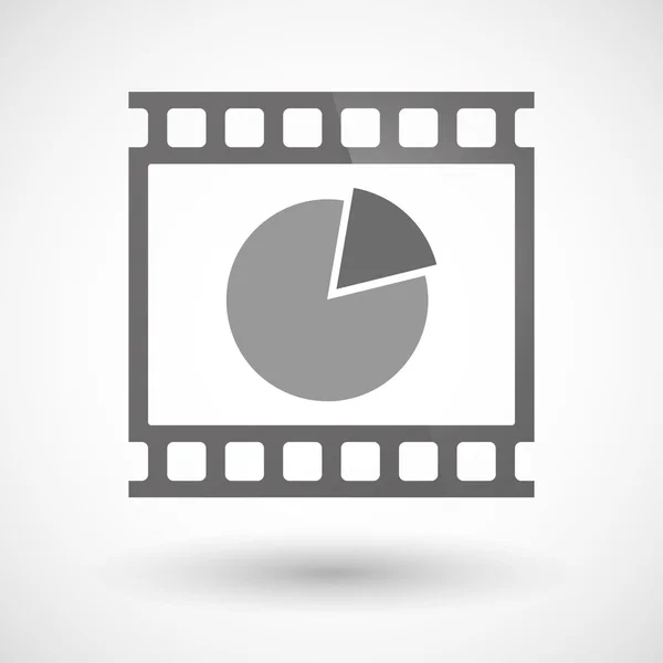 Fotografische film icoon met een cirkeldiagram — Stockvector